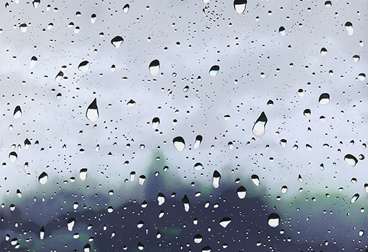 Gilles Barbier, Derrière la vitre (la pluie) #1 2020, Technique mixte sur papier, 190 x 190 cm Courtesy Galerie GP & N Vallois ; Photo : J.-C. Lett