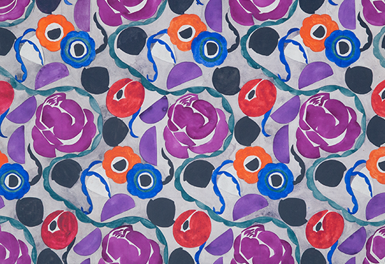Raoul Dufy, Fleurs, Sans date, Musée Soieries Brochier, Lyon © Musée Soieries Brochier, Lyon / Y.D. 