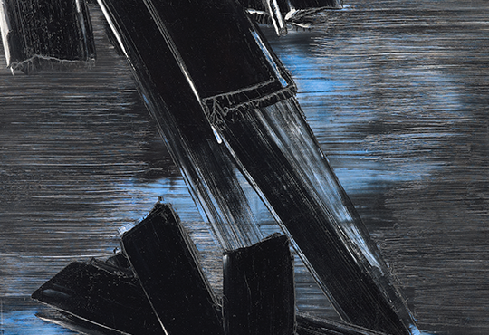 Pierre Soulages, Peinture, 130 x 89 cm, 24 août 1958 © Fondation Gandur pour l’Art, Genève. Photographe : Sandra Pointet © ADAGP 2022