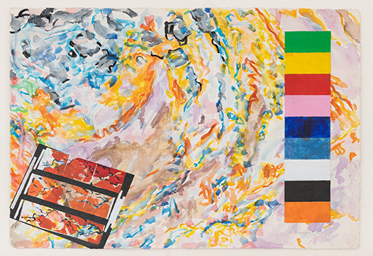Nancy Graves, Die Die, D-75.008,1975, Aquarelle et acrylique sur papier, 57.15 x 77.47 cm © Ceysson & Bénétière, Photo : Adam Reich 