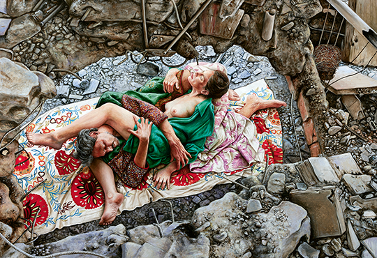 Shunga IV, 2024, huile sur toile, 130 × 162 cm © Courtesy de l'artiste et Templon, Paris – Bruxelles - New York