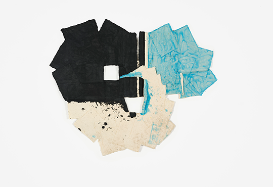 Max Charvolen, Au Cannet Rocheville, maison Sampère, cloison, huisserie, sol, n°433, cotton canvas, glue, pigment, 61 x 75 cm © C.Cauvet Courtesy Ceysson & Bénétière.